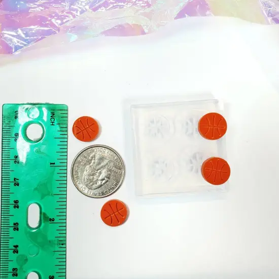 Basketball Stud Earrings Silicone Mold(B12) {4}