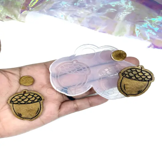Acorn Bellota Dangle Earring Silicone Mold(C2) {1}