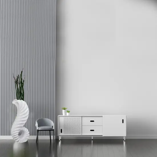 Tall Floor Vase for Home Decor, White Horn Floor Vase, 32-Inch-High Unique Decorative Vase Flower Holder, a great addition to your home Interior Decoration {5}