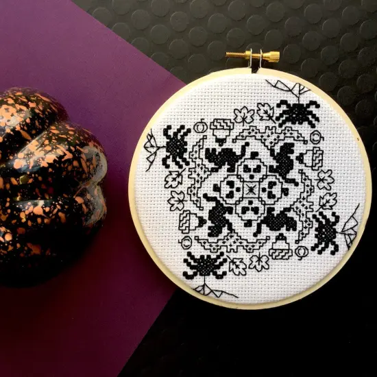 Blackwork Halloween Counted Cross Stitch DIY KIT {2}