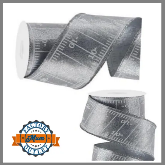 Football Yard Line Ribbon Silver Original - MFO {1}