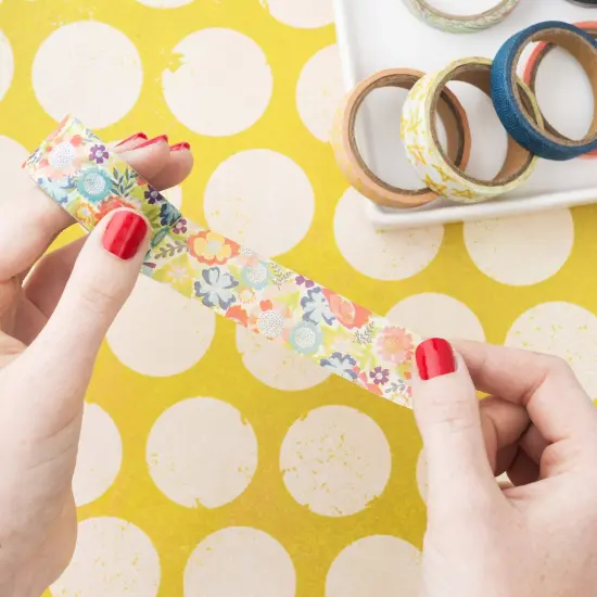 Vicki Boutin Print Shop Washi Tape 8/Pkg-W/Gold Foil Accents {5}