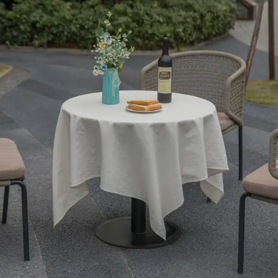 Deerlux 100% Pure Linen Washable Tablecloth Solid Color {6}