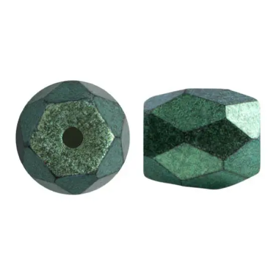 Baros Par Puca&reg;, Czech glass bead, Metallic Matte Green Turquoise, 10 grams {2}