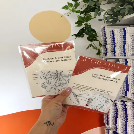 MCreativeJ Cacti - Peel Stick and Stitch Hand Embroidery Patterns {7}