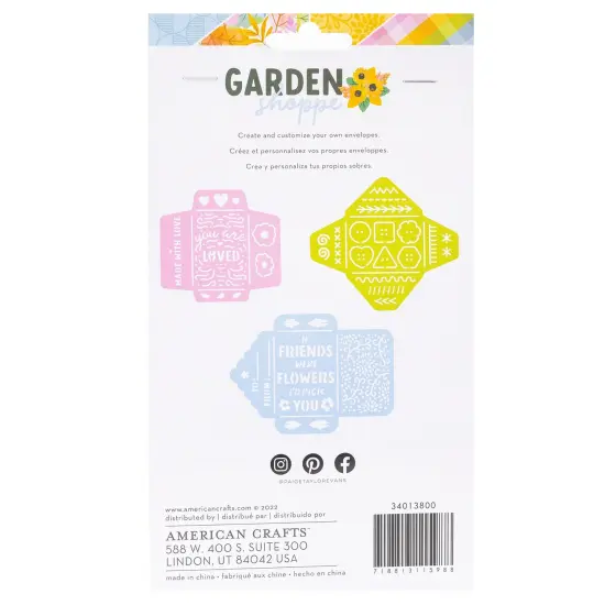 Paige Evans Garden Shoppe Mini Envelope Stencils-3/Pkg {2}
