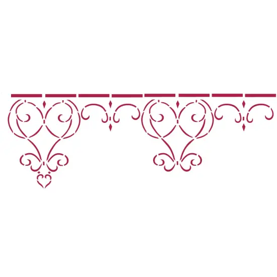 Wrought Iron Wall Stencil | 269 by Designer Stencils | Pattern Stencils | Reusable Stencils for Painting | Safe & Reusable Template for Wall Decor | Try This Stencil Instead of a Wallpaper | Easy to Use & Clean Art Stencil Pattern {1}