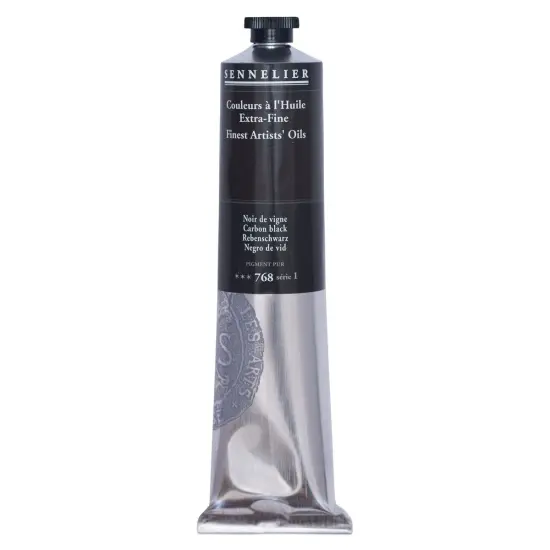 Sennelier Artists' Extra Fine Oil Paint - Carbon Black, 200 ml tube {1}