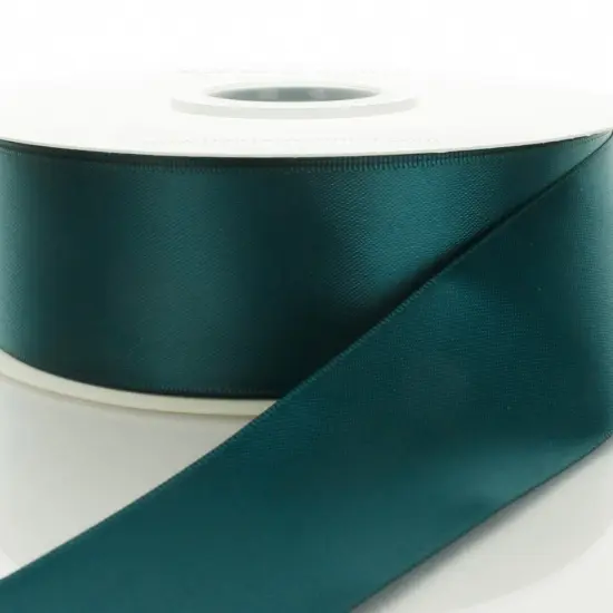 1.5" Double Faced Satin Ribbon Teal {1}