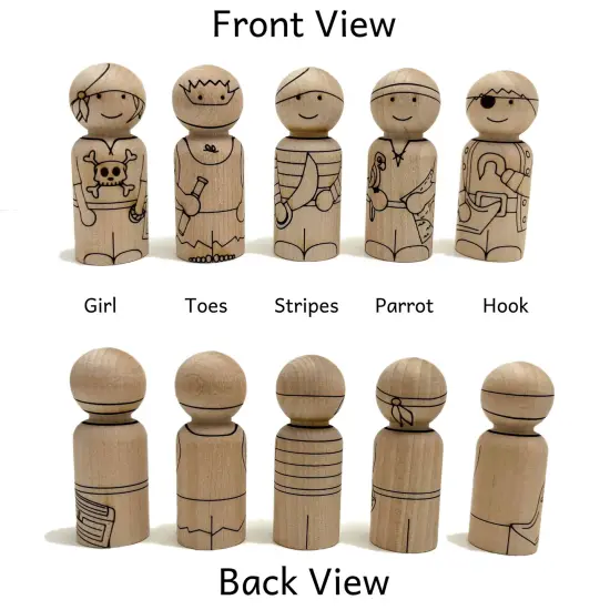 Pirate Peg Doll Set by Pegsies&trade; {5}