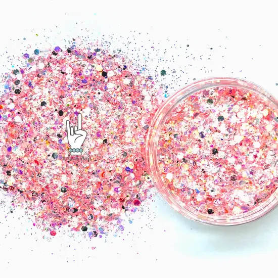 Love Bites Resin Rockers Exclusive Glam Metal Pixie for Poxy Chunky Glitter Mix {1}