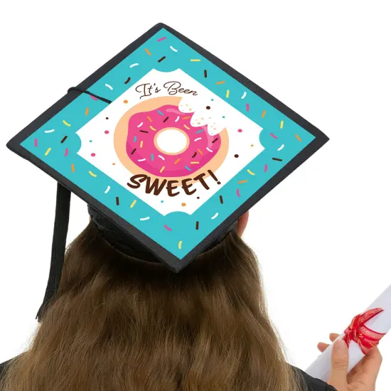 Big Dot of Happiness It&rsquo;s Been Sweet - Donut Graduation Cap Decorations Kit - Grad Cap Cover {6}