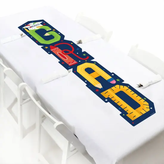 Big Dot of Happiness Elementary Graduation Banner - Vertical Shaped Banner Decorations {7}