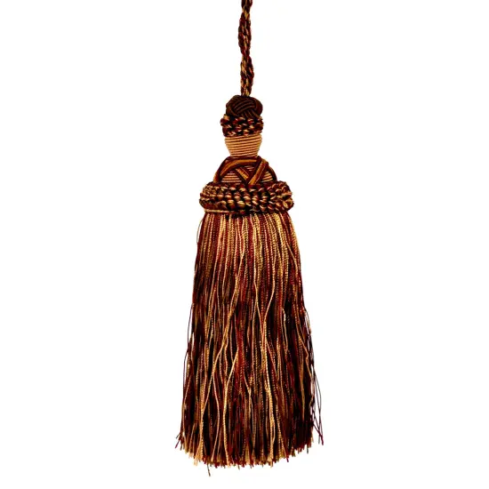 Belagio Tassel, 7” Length with 5.5” Cord, Milante Collection, Wine/Toffee {1}