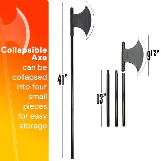 Viking Medieval Costume Axe - Grim Reaper Executioner Fake Blade Costume Battle Axe {2}