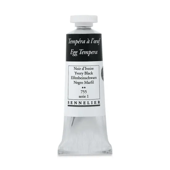 Sennelier Artists Egg Tempera - Ivory Black, 34 ml tube {1}
