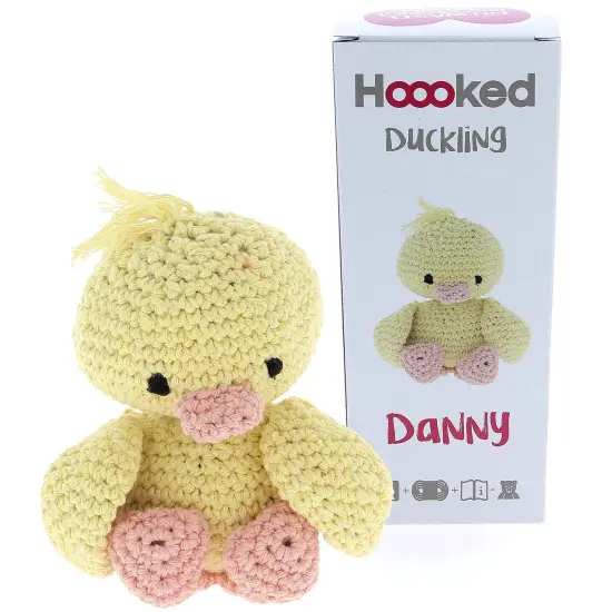 Multipack of 2 - Hoooked Duckling Danny Yarn Kit W/Eco Barbante Yarn-Yellow & Peach {3}
