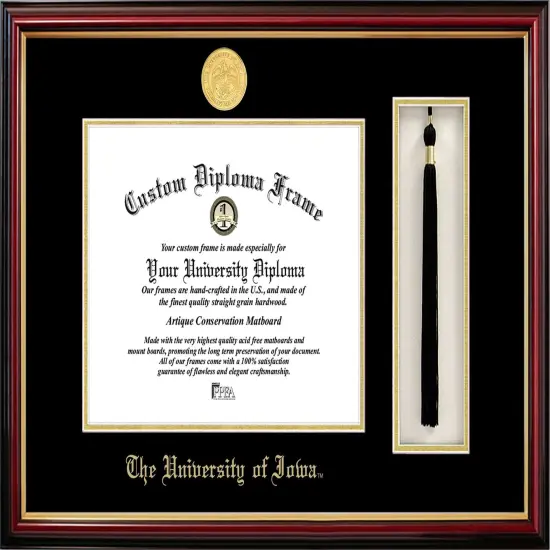 University of Iowa Tassel Box and Diploma Frame {1}