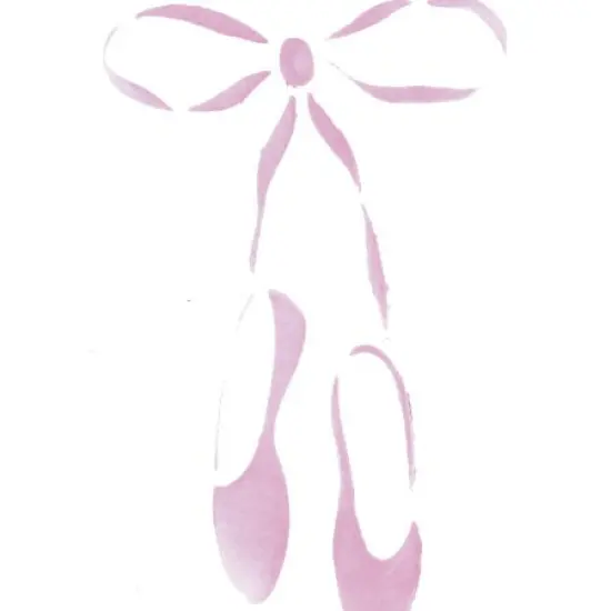 Ballet Slippers Wall Stencil | 2674 by Designer Stencils | Reusable Art Craft Stencils for Painting on Walls, Canvas, Wood | Reusable Plastic Paint Stencil for Home Makeover | Easy to Use & Clean Art Stencil {2}