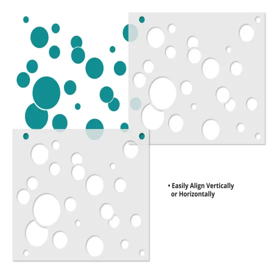 Bubbles Wallpaper Wall Stencil | 3580 by Designer Stencils | Pattern Stencils | Reusable Stencils for Painting | Safe & Reusable Template for Wall Decor | Try This Stencil Instead of a Wallpaper | Easy to Use & Clean Art Stencil Pattern {4}