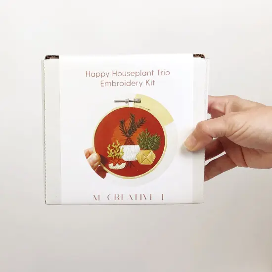 MCreativeJ Happy Houseplant Trio - Intermediate Embroidery Kit {1}
