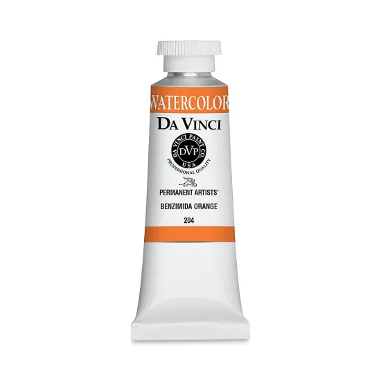 Da Vinci Artists' Permanent Watercolor - Benzimida Orange, 37 ml tube {1}