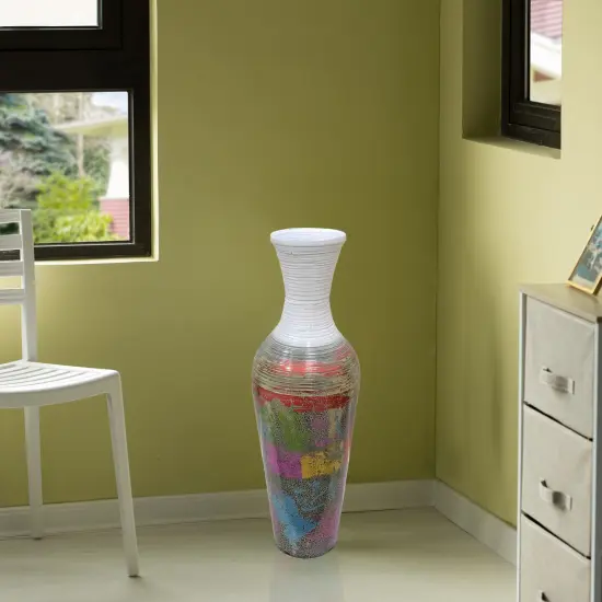 Uniquewise Tall Vases for Floor, Large Contemporary Bamboo Floor Vase for Dining, Living Room, Entryway Decoration Fill It with Dried Branches or Flowers, 29 {2}