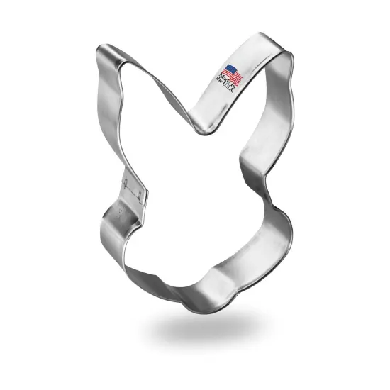 Cookiecutter.com Bunny Rabbit Face Cookie Cutter 3.75 in, Tin Plate Steel, Handmade in USA {1}