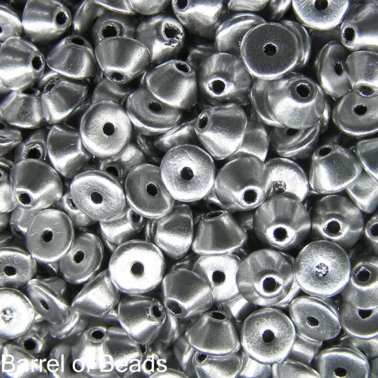 Konos Par Puca&reg;, Czech glass bead, Silver Aluminum Matte, 10 grams {1}