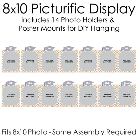 Big Dot of Happiness Groovy Grad - 8 x 10 inches K-12 School Photo Holder - DIY Hippie Graduation Party Decor - Picturific Display {6}