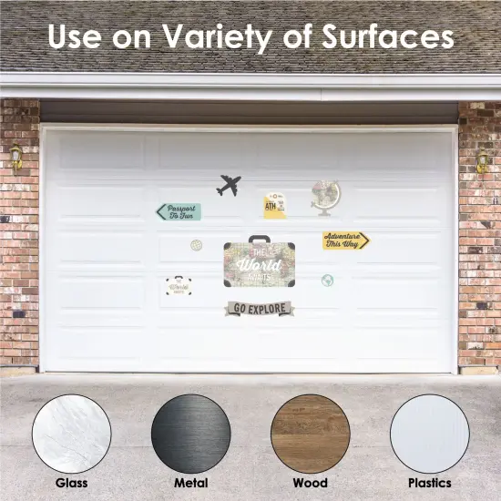 Big Dot of Happiness World Awaits - Peel and Stick Map Vinyl Wall Art Stickers - Wall Decals - Set of 20 {6}