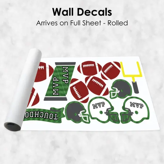 Big Dot of Happiness End Zone - Football - Peel and Stick Sports Decor Vinyl Wall Art Stickers - Wall Decals - Set of 20 {7}