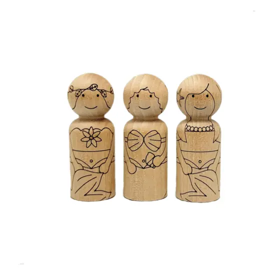 Mermaid Peg Doll Set by Pegsies&trade; {1}