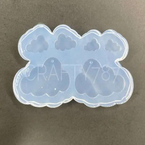 Cloud Dangle Earring and Studs Silicone Mold Style 2 (C7) {3}
