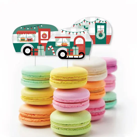 Big Dot of Happiness Camper Christmas - DIY Shaped Red and Green Holiday Party Cut-Outs - 24 Count {4}