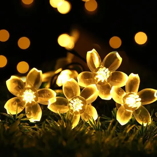 Perfect Holiday 50 LED Cherry Blossom Solar Light Warm white {1}