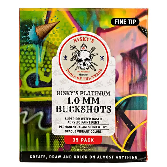 Risky's Tools of the Trade- 35 Pack 1mm Acrylic Based Paint Pens for Graffiti and Fine Art. {2}