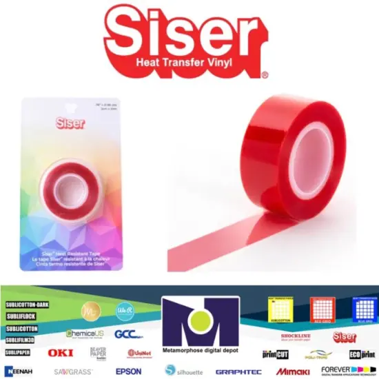 Siser Heat Resistant Tape Size: 0.78&rdquo; x 21.86yd. (2cm x 20m) Cinta Termica para Sublimacion {1}