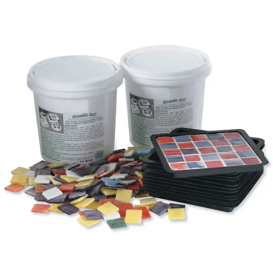 Mosaic Coaster Kit - Set of 12, 4" x 4", Square {1}