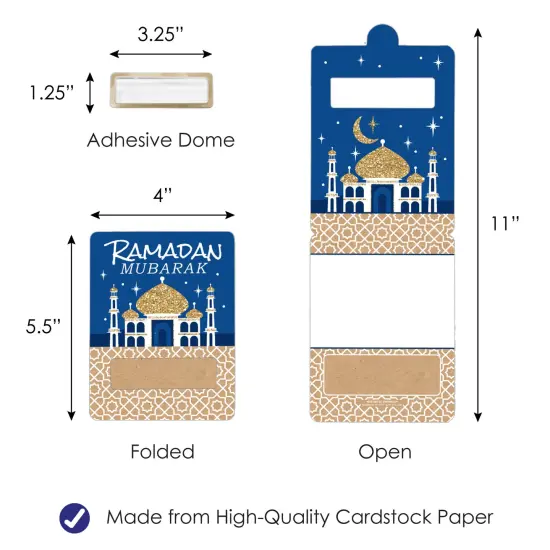 Big Dot of Happiness Ramadan - DIY Assorted Eid Mubarak Cash Holder Gift - Funny Money Cards - Set of 6 {6}
