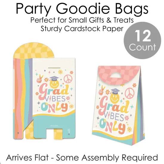 Big Dot of Happiness Groovy Grad - Hippie Graduation Party Gift Favor Bags - Party Goodie Boxes - Set of 12 {7}