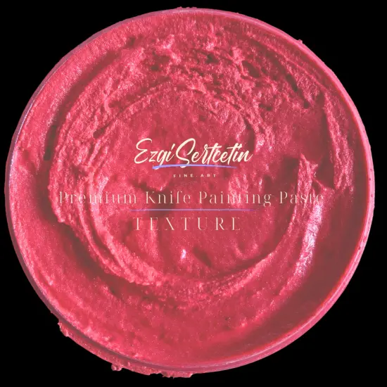 Premium Palette Knife Painting Paste|Modeling Paste|Texture Paste|Authentic Bright Colors|Ready to Use|Easy to Apply| 6oz by Volume|Ezgi Sertcetin Red passion&eacute; {1}