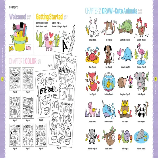 Trust Me, You Can Draw: The Super-Cute, Can't-Fail, Totally Awesome, Best-Ever Doodling, Lettering & Coloring Book {2}