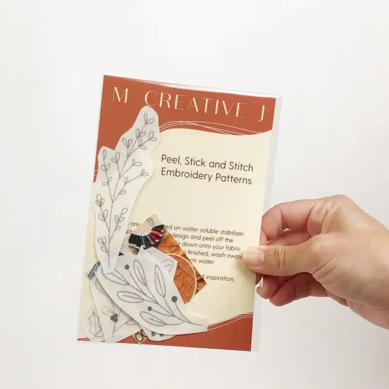 MCreativeJ Winter Botanical - Peel, Stick, and Stitch Hand Embroidery Patterns {1}