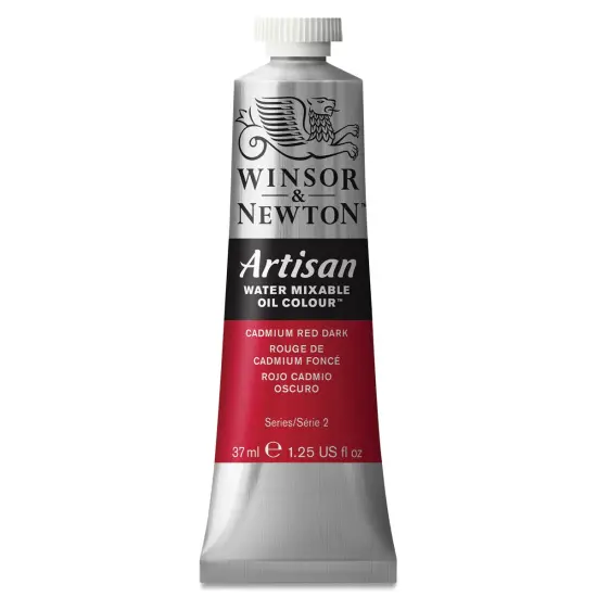 Winsor & Newton Artisan Water Mixable Oil Paint - Cadmium Red Dark, 37 ml tube {1}
