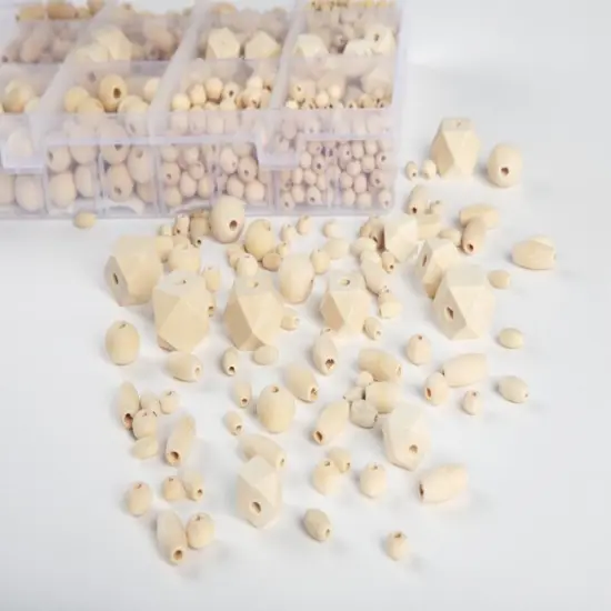 CousinDIY Unfinished Wood Beads 961/Pkg-Assorted {4}