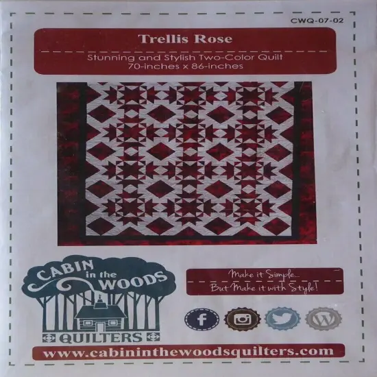 Pattern~Trellis Rose~Stunning and Stylish Two-Color Quilt {2}