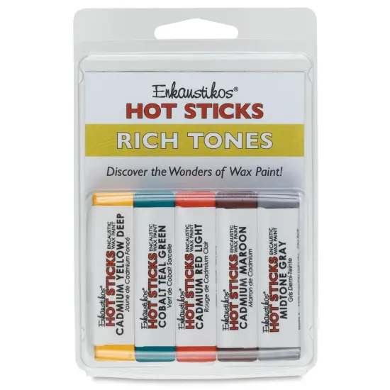 Enkaustikos Hot Sticks Encaustic Paints - Set of 5, Rich Tones, 13 ml sticks {1}