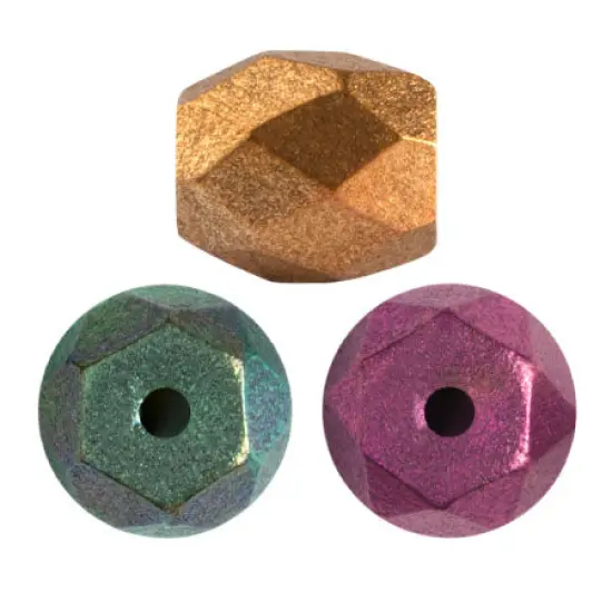 Baros Par Puca&reg;, Czech glass bead, Yellow Gold Metallic Iris, 10 grams {2}