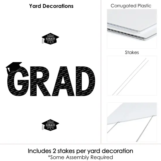 Big Dot of Happiness Graduation Cheers - Grad Yard Sign Outdoor Lawn Decorations - Graduation Party Yard Signs - Grad {6}